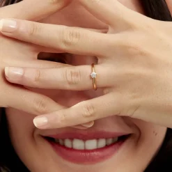 Histoire d'Or Bague Solitaire Samantha Or Jaune Diamant