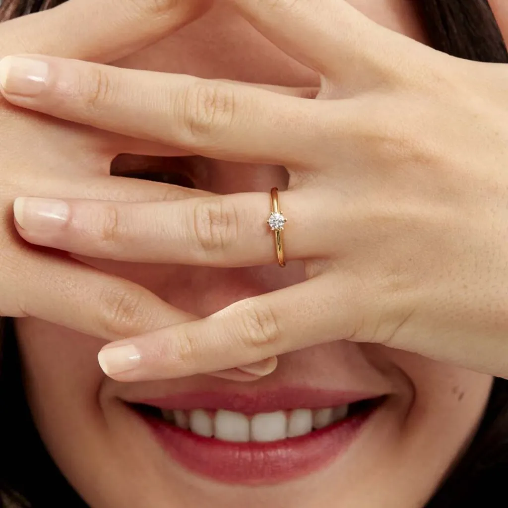 Histoire d'Or Bague Solitaire Samantha Or Jaune Diamant