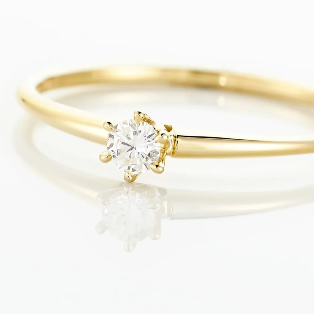 Histoire d'Or Bague Solitaire Samantha Or Jaune Diamant