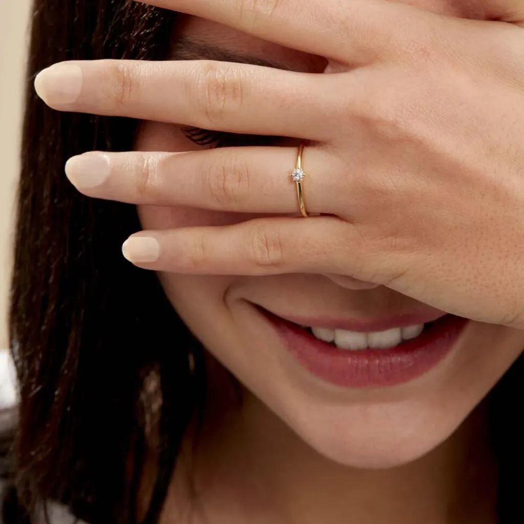 Histoire d'Or Bague Solitaire Samantha Or Jaune Diamant