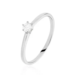 Histoire d'Or Bague Solitaire Samantha Or Blanc Diamant Sale