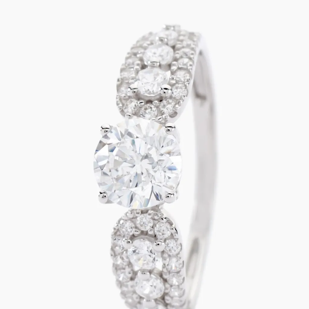 Histoire d'Or Bague Solitaire Sarah Or Blanc Oxyde De Zirconium Clearance