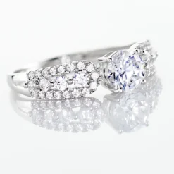 Histoire d'Or Bague Solitaire Sarah Or Blanc Oxyde De Zirconium Clearance