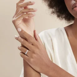 Histoire d'Or Bague Solitaire Sarah Or Blanc Oxyde De Zirconium Clearance