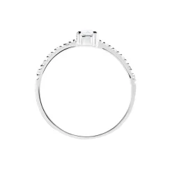 Histoire d'Or Bague Solitaire Servana De Zirconium or blanc oxyde