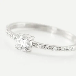 Histoire d'Or Bague Solitaire Servana De Zirconium or blanc oxyde