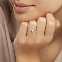 Histoire d'Or Bague Solitaire Servana De Zirconium or blanc oxyde