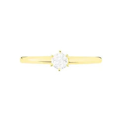 Histoire d'Or Bague Solitaire Seynabou Or Jaune Diamant Best
