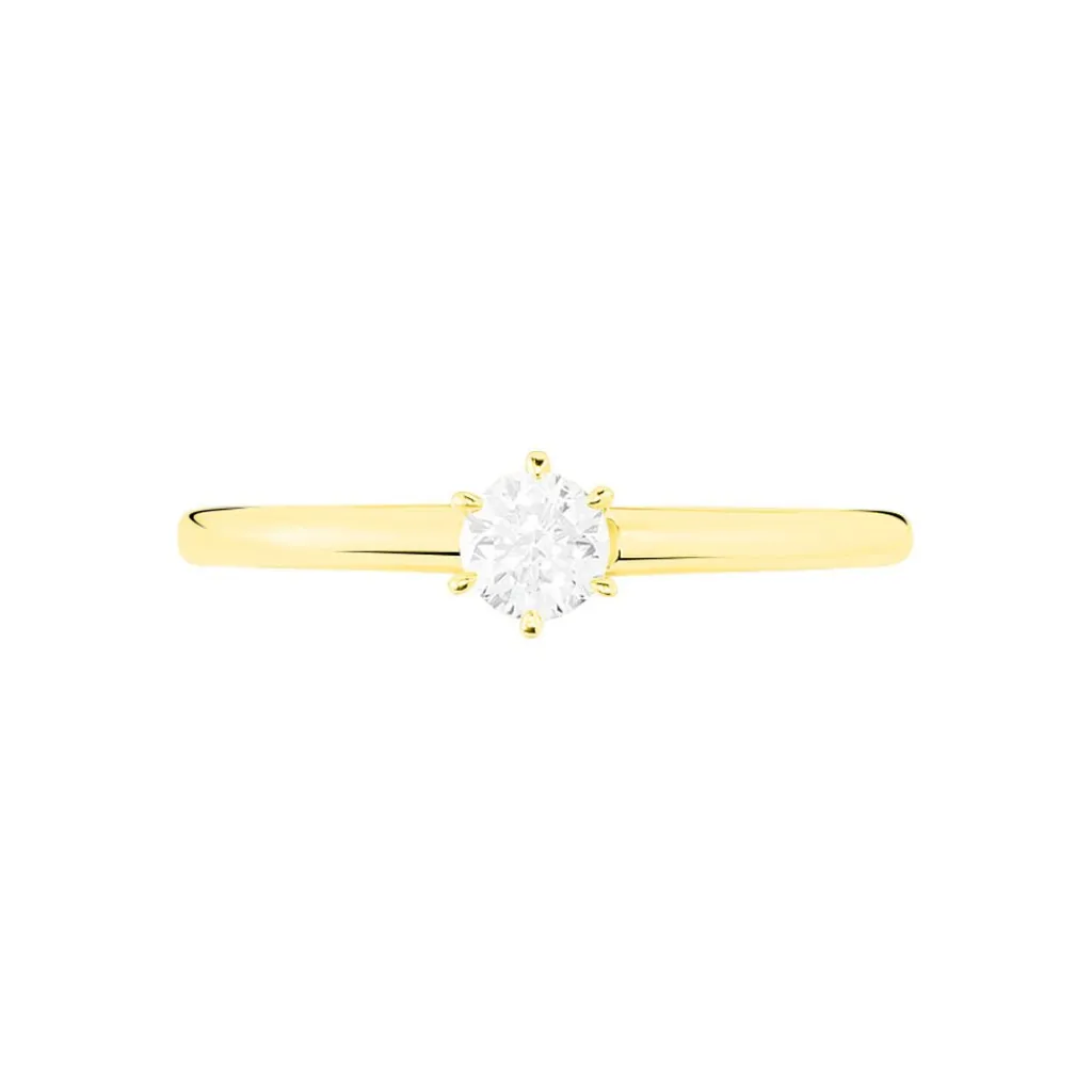 Histoire d'Or Bague Solitaire Seynabou Or Jaune Diamant Best