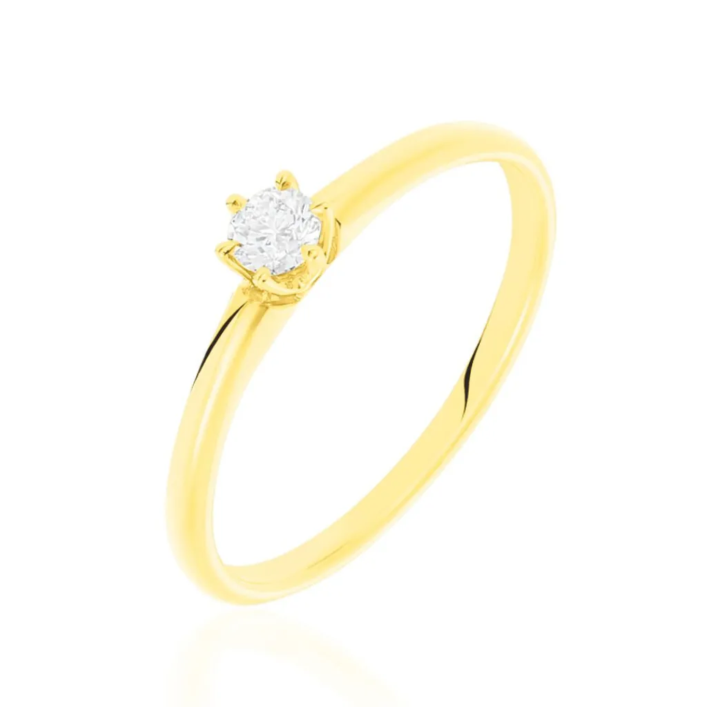Histoire d'Or Bague Solitaire Shannel Or Jaune Diamant Discount