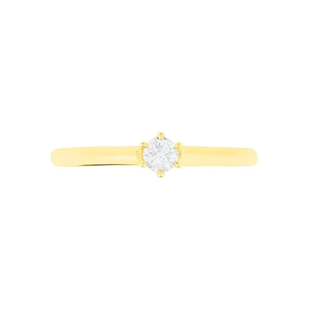 Histoire d'Or Bague Solitaire Shannel Or Jaune Diamant Discount