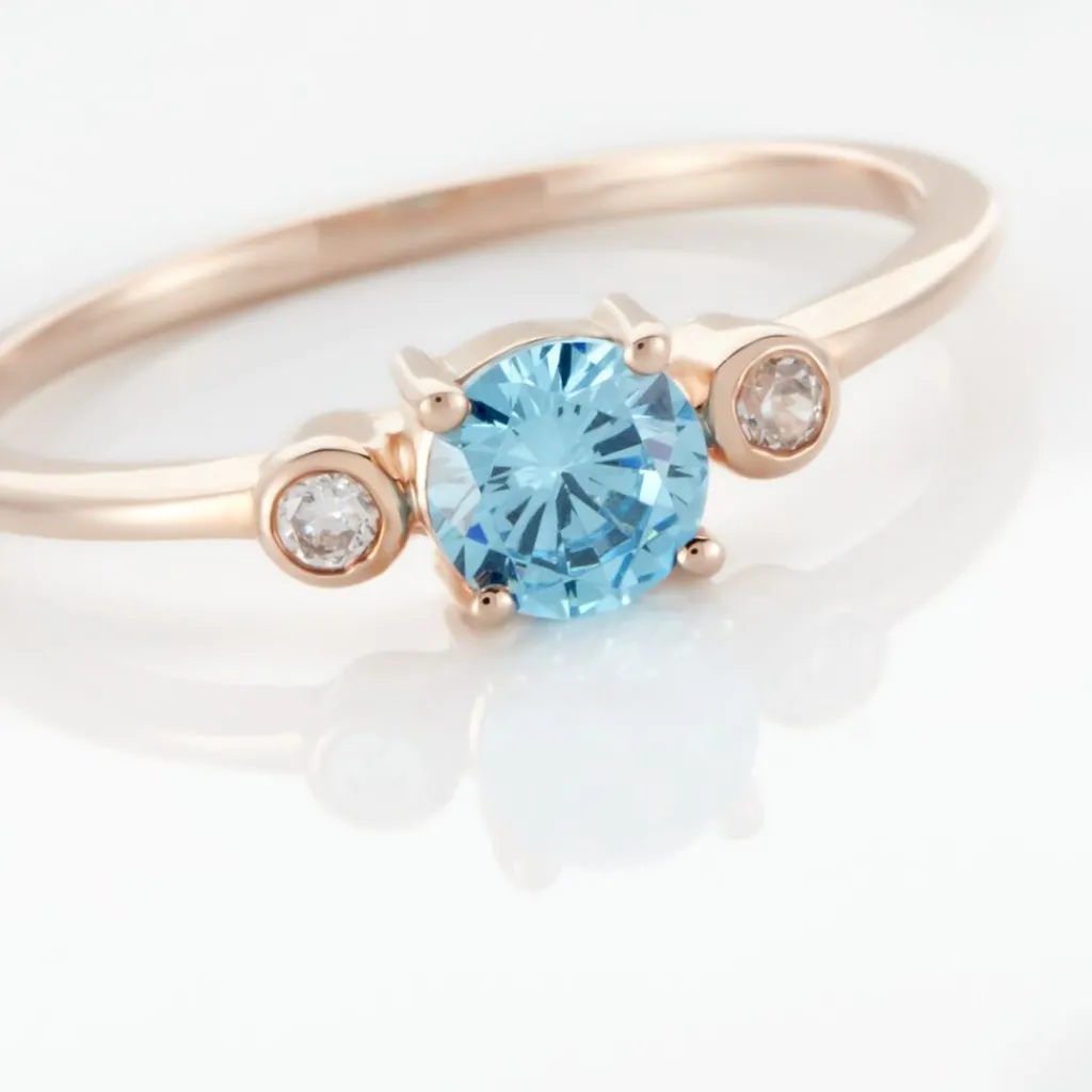 Histoire d'Or Bague Solitaire Shir Argent Rose Oxyde De Zirconium Hot