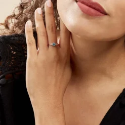 Histoire d'Or Bague Solitaire Shir Argent Rose Oxyde De Zirconium Hot