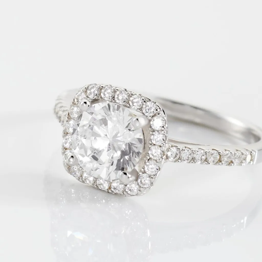 Histoire d'Or Bague Solitaire Soa Argent Blanc Oxyde De Zirconium