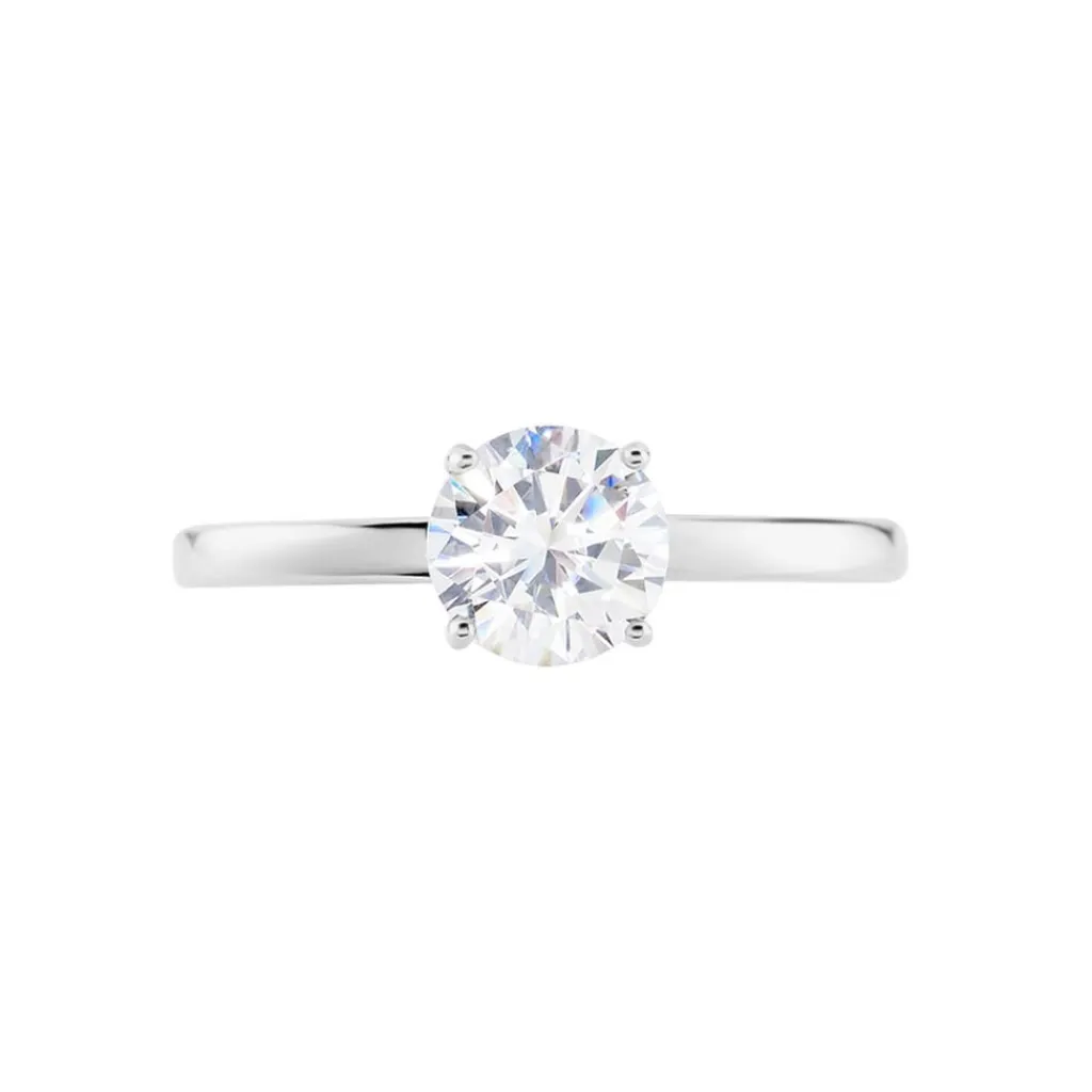 Histoire d'Or Bague Solitaire Stella Argent Blanc Oxyde De Zirconium Hot