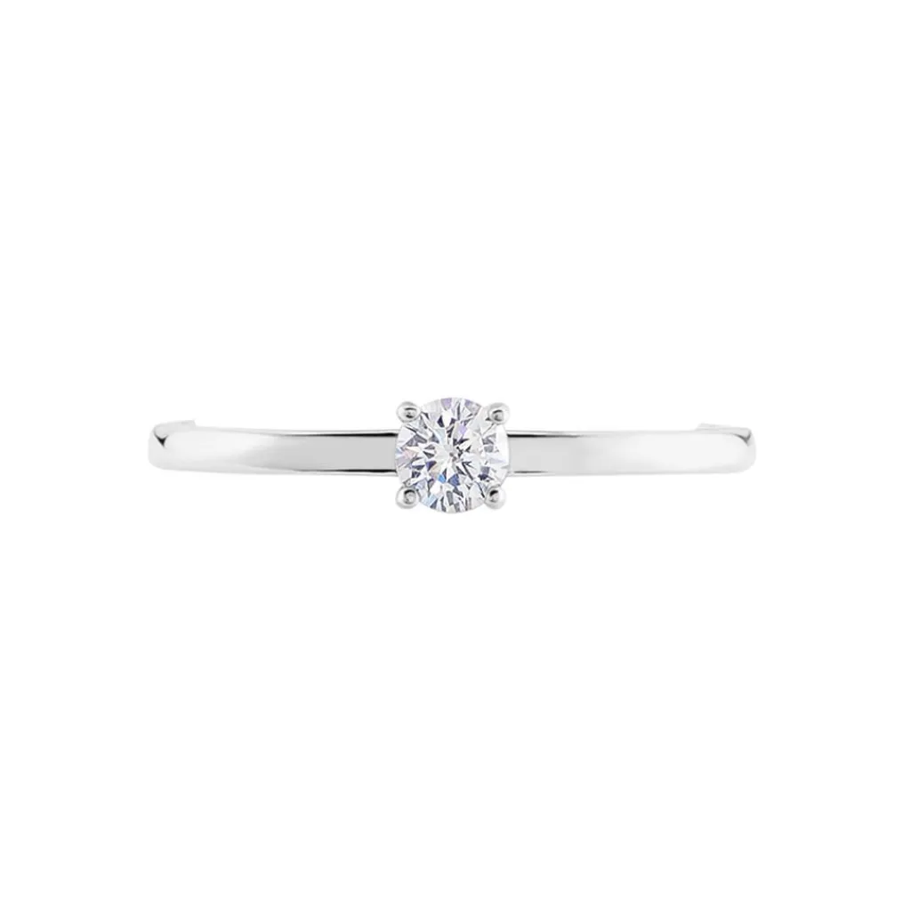 Histoire d'Or Bague Solitaire Stella Argent Blanc Oxyde De Zirconium Discount
