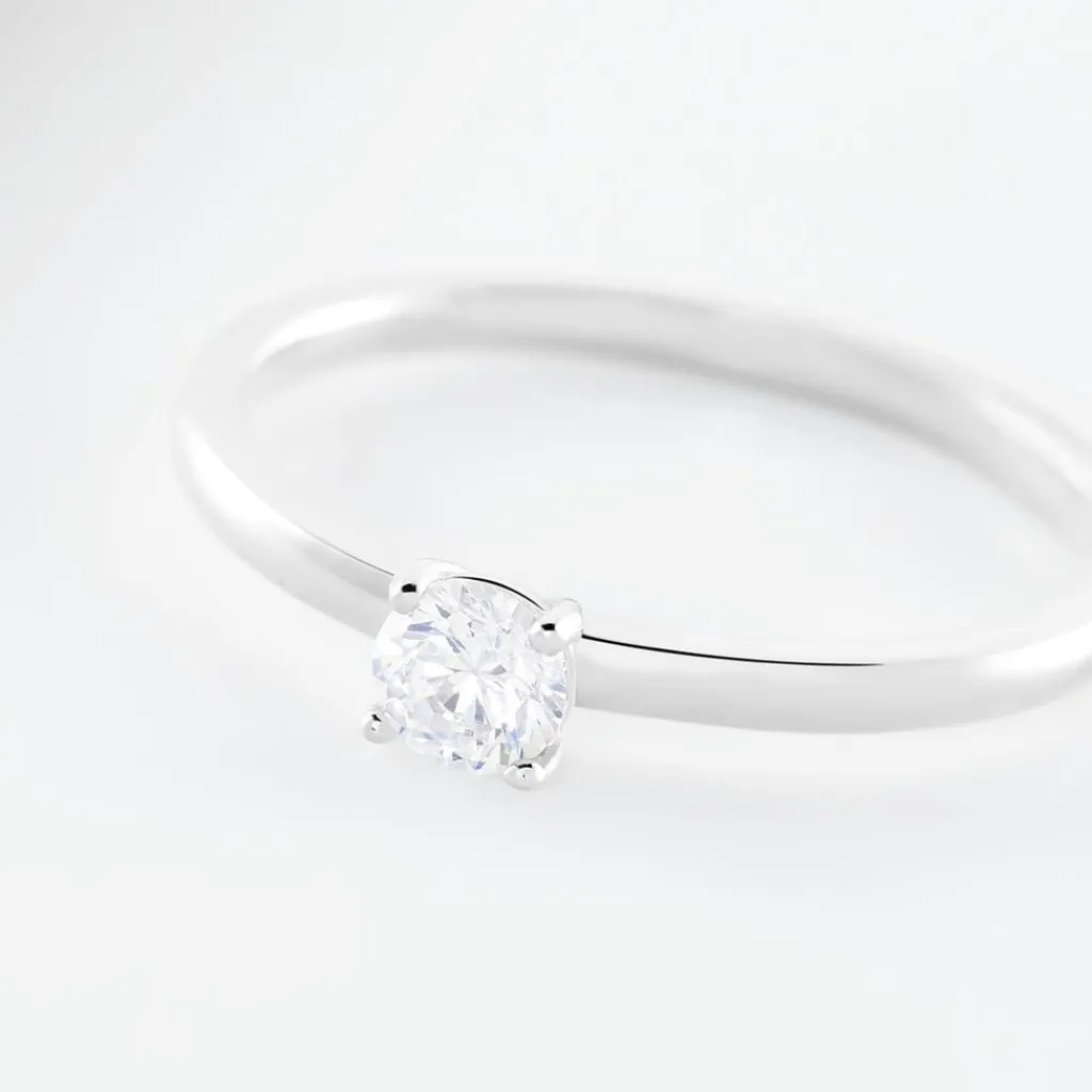Histoire d'Or Bague Solitaire Stella Argent Blanc Oxyde De Zirconium Discount