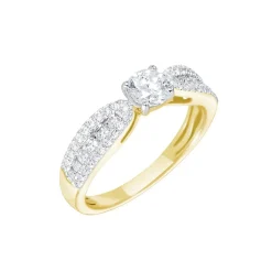Histoire d'Or Bague Solitaire Stockholm Or Jaune Diamant Synthetique or jaune diamant synthétique blanc Hot