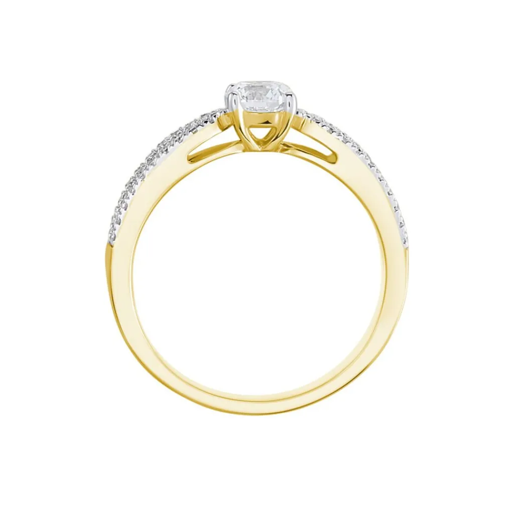 Histoire d'Or Bague Solitaire Stockholm Or Jaune Diamant Synthetique or jaune diamant synthétique blanc Hot