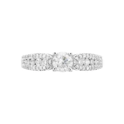 Histoire d'Or Bague Solitaire Stockholm Or Blanc Diamant Outlet
