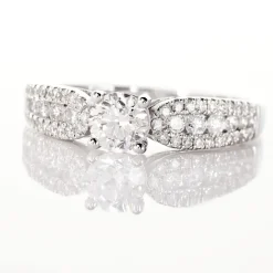 Histoire d'Or Bague Solitaire Stockholm Or Blanc Diamant Outlet