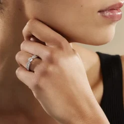 Histoire d'Or Bague Solitaire Stockholm Or Blanc Diamant Synthetique or blanc diamant synthétique blanc New