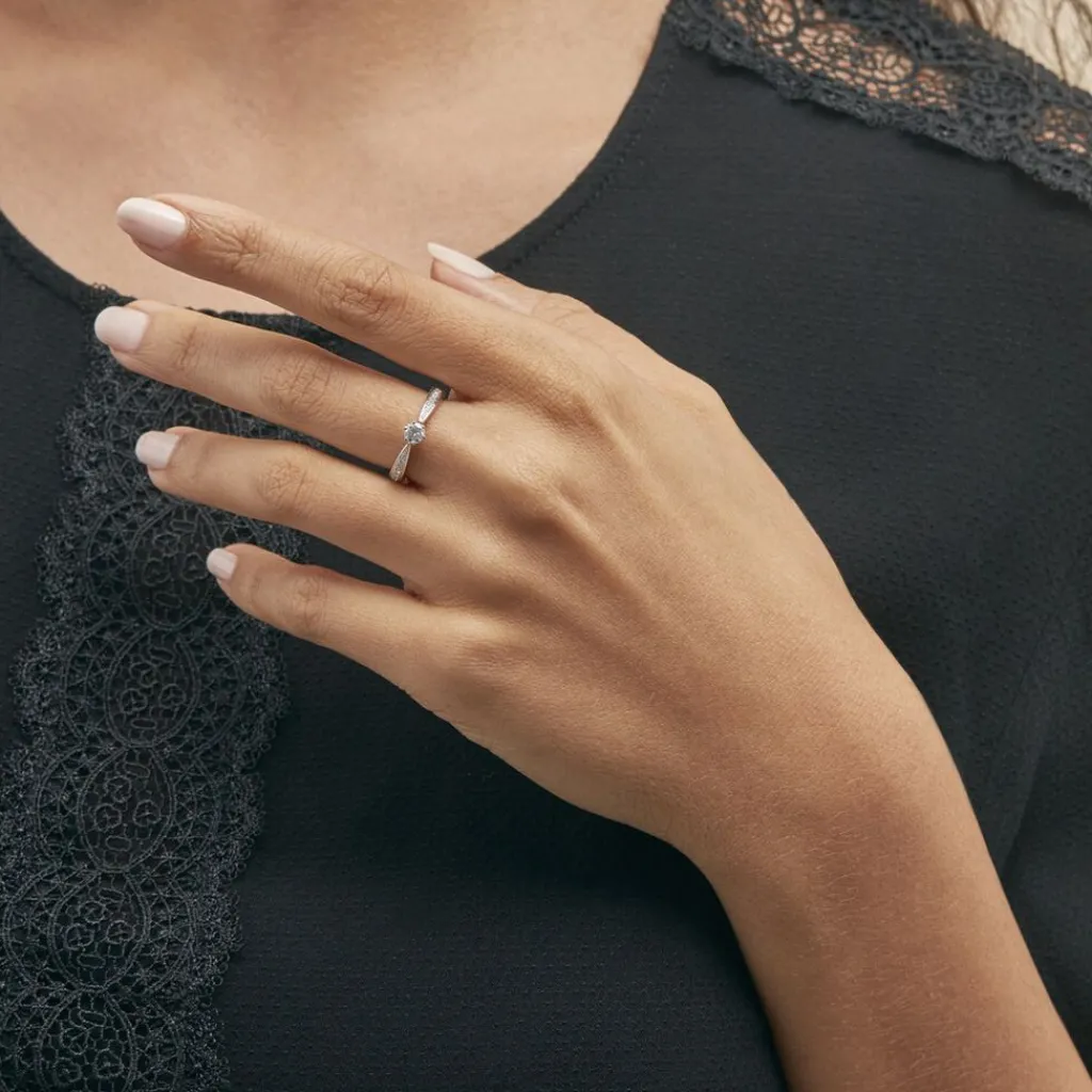 Histoire d'Or Bague Solitaire Symphonie Or Blanc Diamant Online