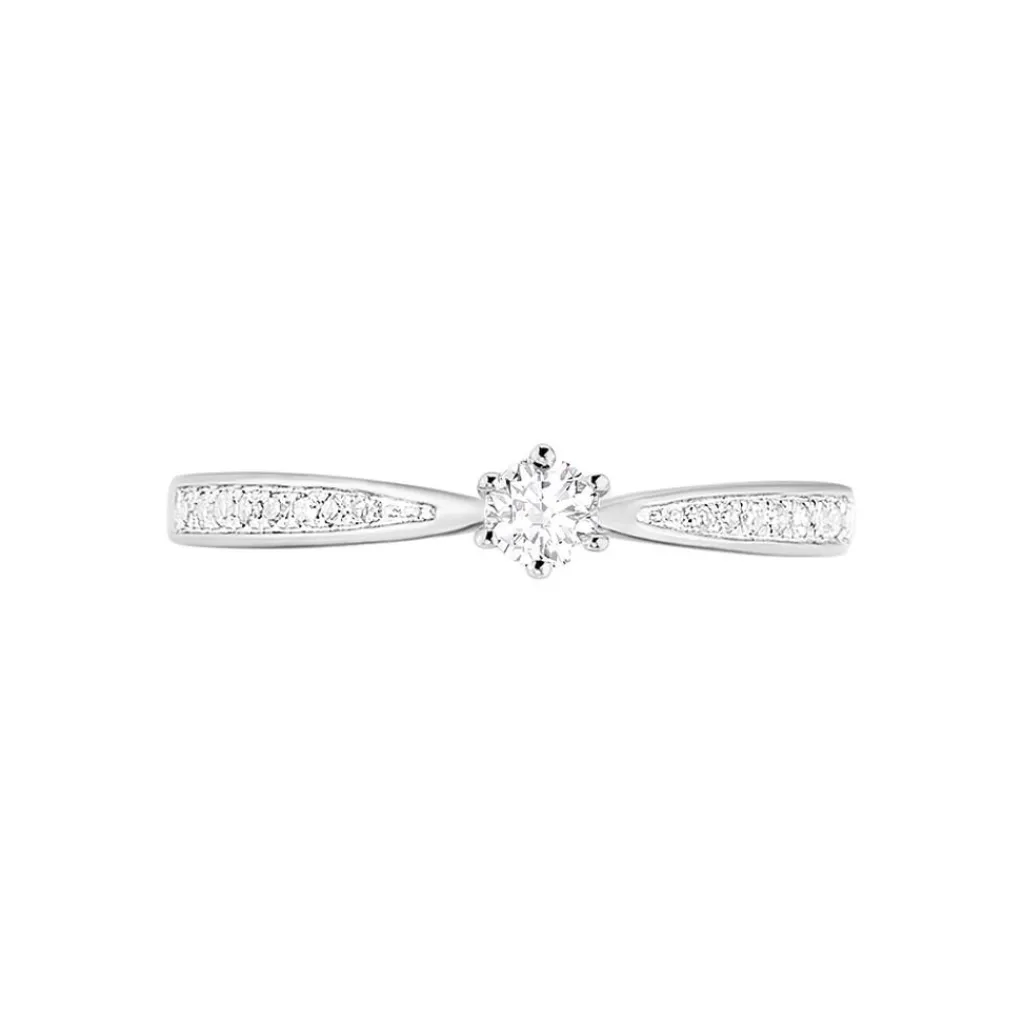 Histoire d'Or Bague Solitaire Symphonie Or Blanc Diamant Outlet