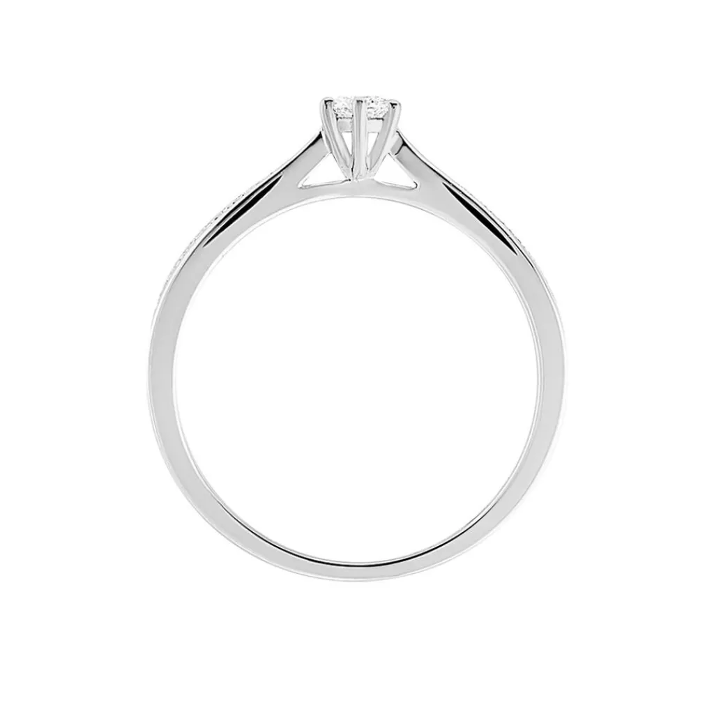 Histoire d'Or Bague Solitaire Symphonie Or Blanc Diamant Outlet