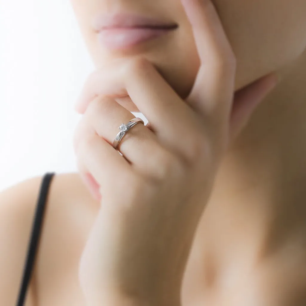 Histoire d'Or Bague Solitaire Tahyna Or Blanc Diamant Best