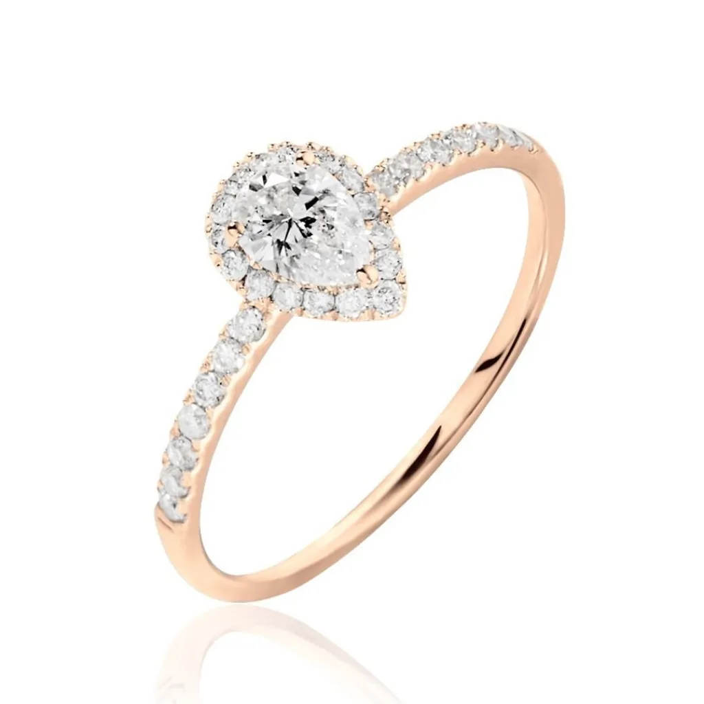Histoire d'Or Bague Solitaire Tatiana Or Rose Diamant Clearance