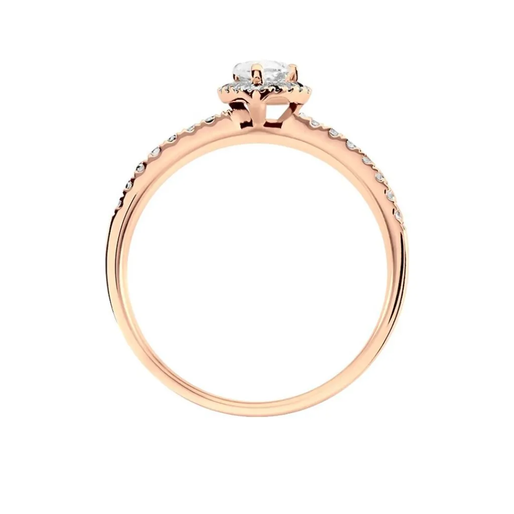 Histoire d'Or Bague Solitaire Tatiana Or Rose Diamant Clearance