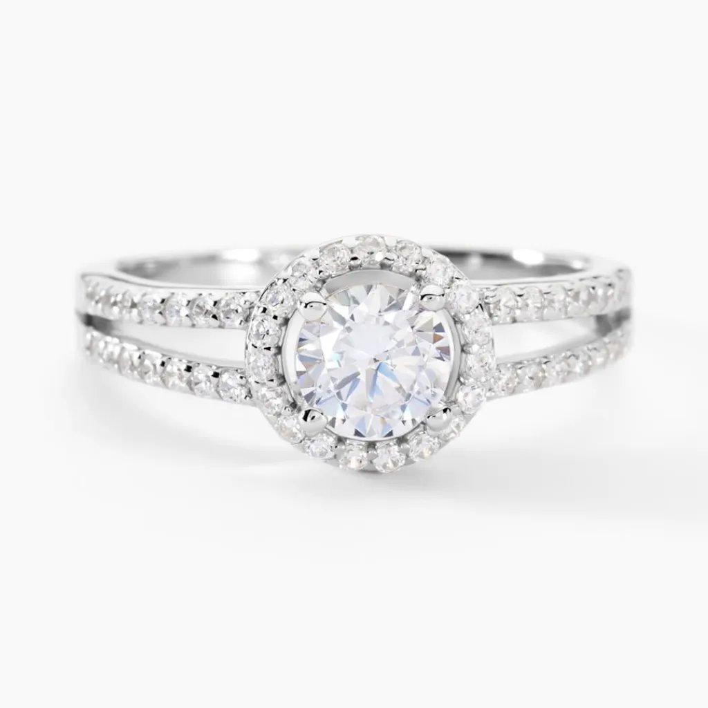 Histoire d'Or Bague Solitaire Titemae Argent Blanc Oxyde De Zirconium Online