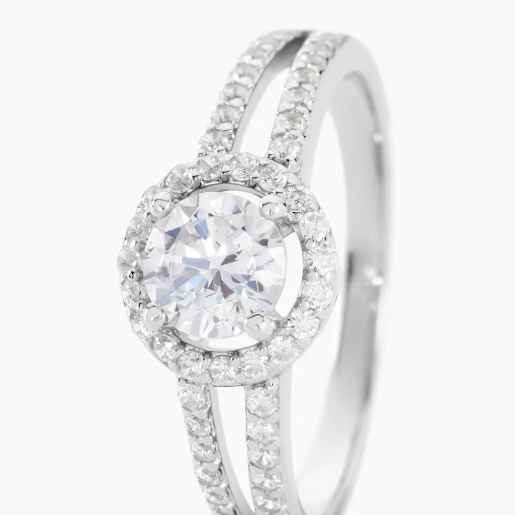 Histoire d'Or Bague Solitaire Titemae Argent Blanc Oxyde De Zirconium Online