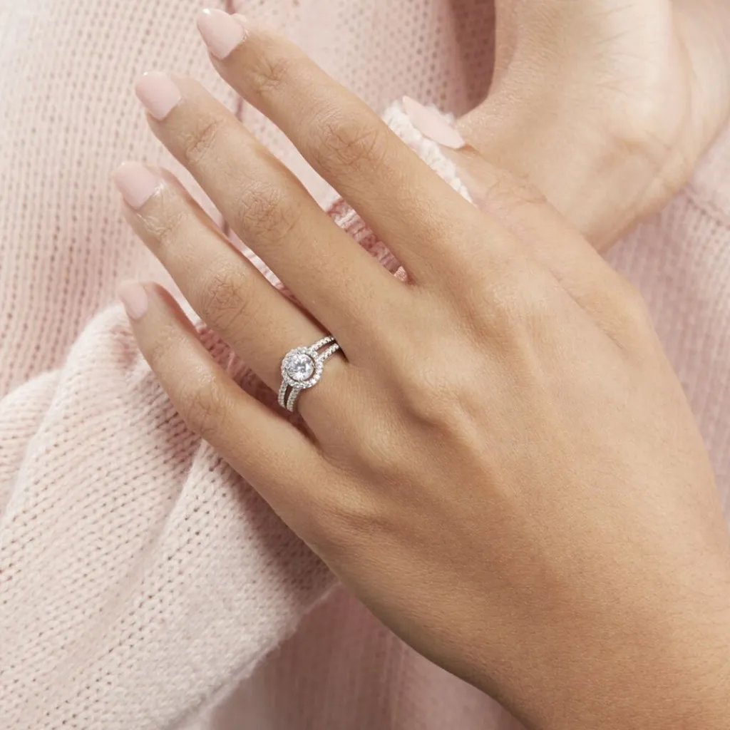 Histoire d'Or Bague Solitaire Titemae Argent Blanc Oxyde De Zirconium Online