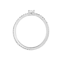 Histoire d'Or Bague Solitaire Ursi De Zirconium argent blanc oxyde Discount