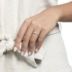 Histoire d'Or Bague Solitaire Ursi De Zirconium argent blanc oxyde Discount