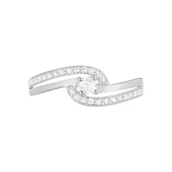 Histoire d'Or Bague Solitaire Vassilissa or blanc diamant Discount