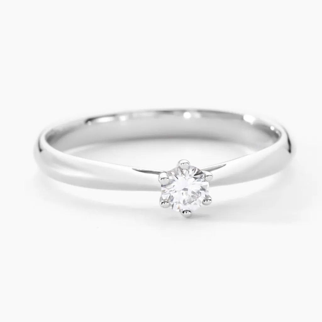 Histoire d'Or Bague Solitaire Veronika Or Blanc Diamant Sale