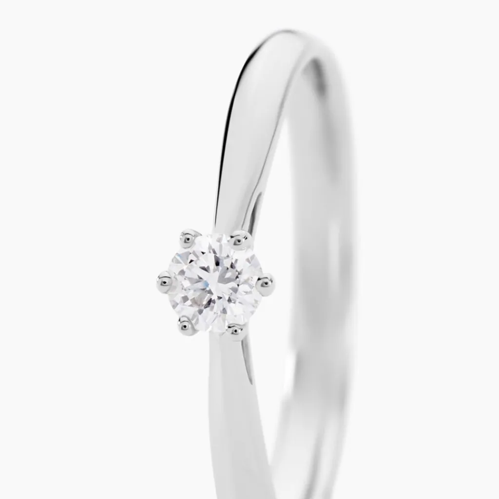 Histoire d'Or Bague Solitaire Veronika Or Blanc Diamant Sale