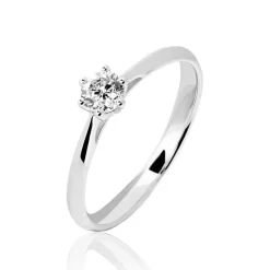 Histoire d'Or Bague Solitaire Veronika Or Blanc Diamant Discount