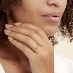 Histoire d'Or Bague Solitaire Veronika Or Blanc Diamant Online
