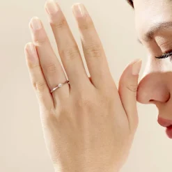 Histoire d'Or Bague Solitaire Veronika Or Blanc Diamant Online