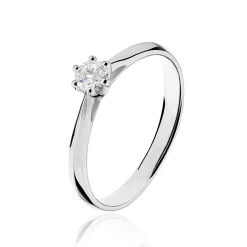 Histoire d'Or Bague Solitaire Veronika Or Blanc Diamant Discount