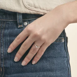 Histoire d'Or Bague Solitaire Veronika Or Blanc Diamant Discount