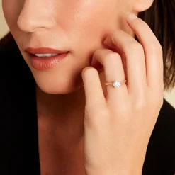 Histoire d'Or Bague Solitaire Veronique-marie Or Jaune Oxyde De Zirconium Discount