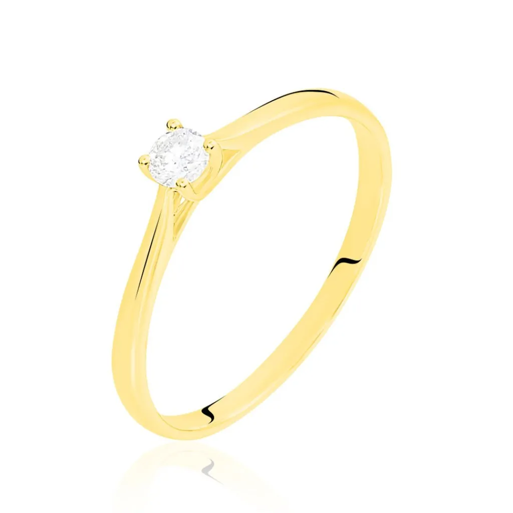 Histoire d'Or Bague Solitaire Victoria Or Jaune Diamant Online