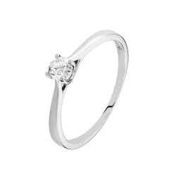 Histoire d'Or Bague Solitaire Victoria Platine Blanc Diamant Clearance
