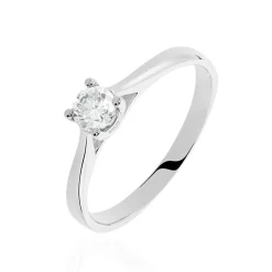 Histoire d'Or Bague Solitaire Victoria Or Blanc Diamant Outlet