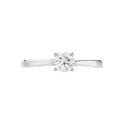 Histoire d'Or Bague Solitaire Victoria Or Blanc Diamant Outlet
